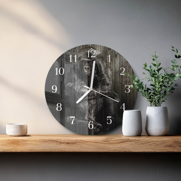 Round wall clock Gorilla