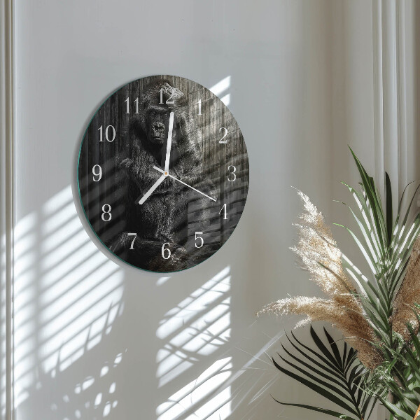 Round wall clock Gorilla