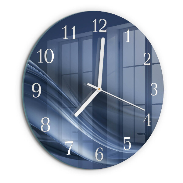 Round wall clock Blue waves