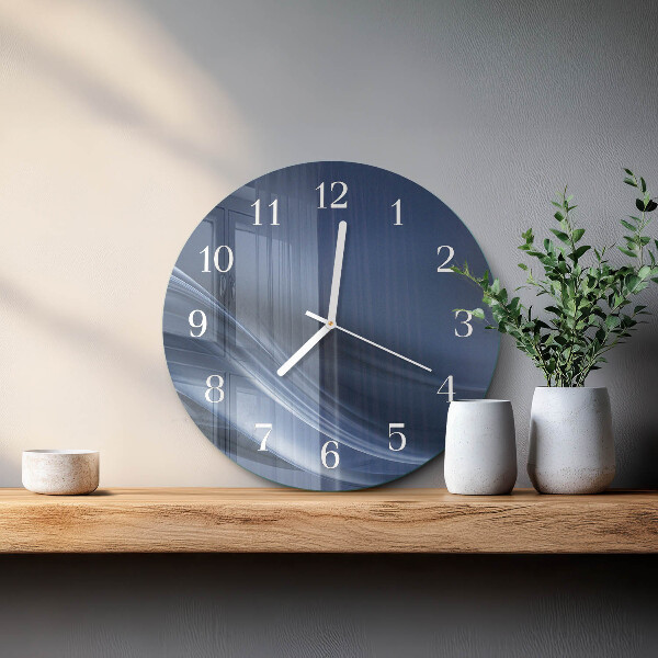 Round wall clock Blue waves