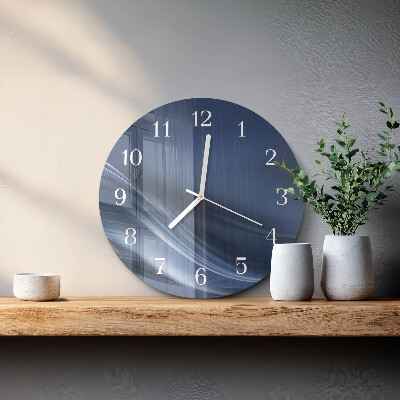 Round wall clock Blue waves