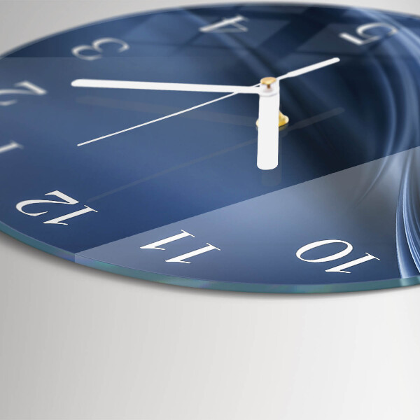 Round wall clock Blue waves