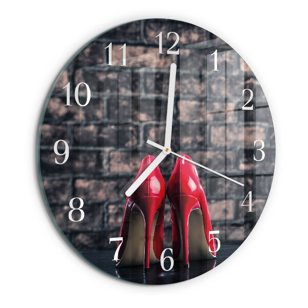 Round wall clock Red high heels