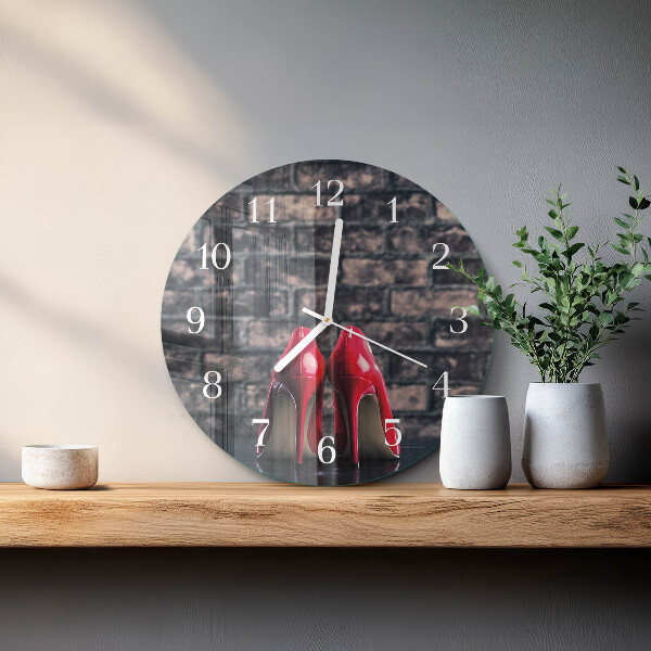 Round wall clock Red high heels
