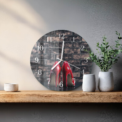 Round wall clock Red high heels