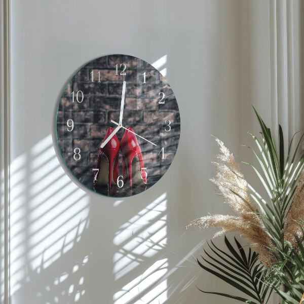 Round wall clock Red high heels