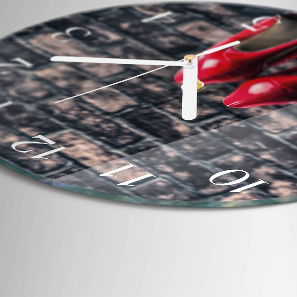 Round wall clock Red high heels