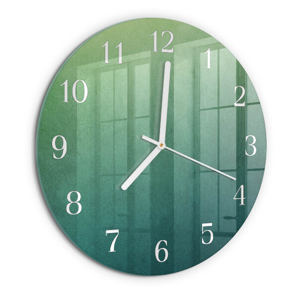 Round wall clock Green gradient