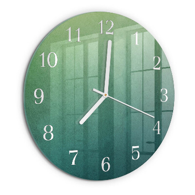 Round wall clock Green gradient