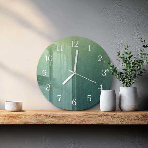 Round wall clock Green gradient