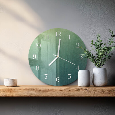 Round wall clock Green gradient