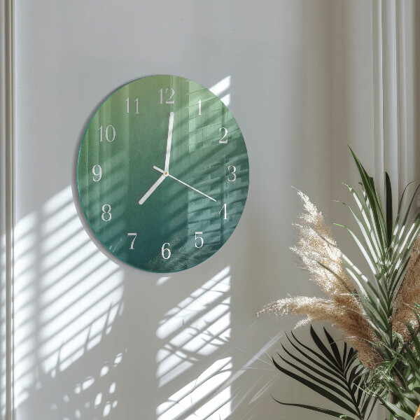 Round wall clock Green gradient