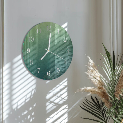 Round wall clock Green gradient