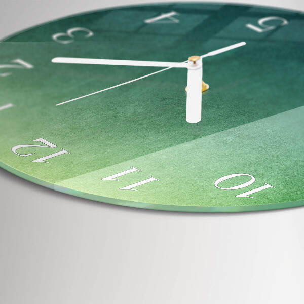 Round wall clock Green gradient