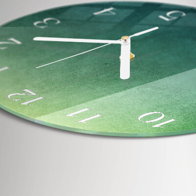 Round wall clock Green gradient