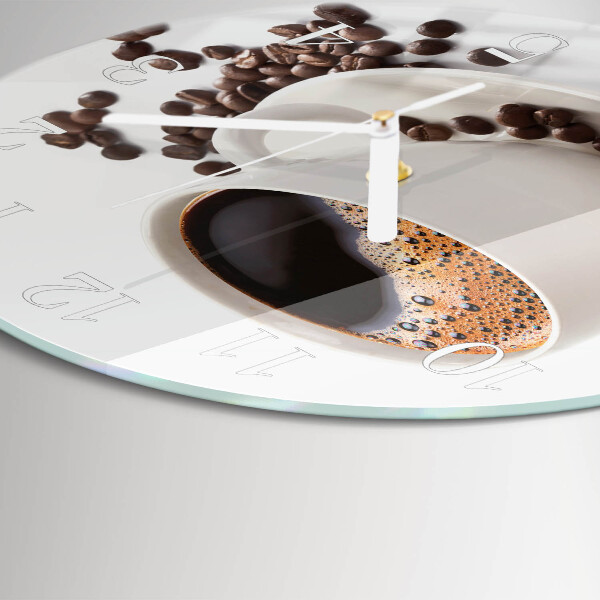 Round wall clock Cup of Coffee