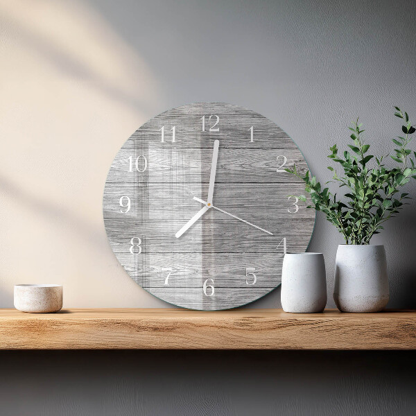 Round wall clock Gray wood