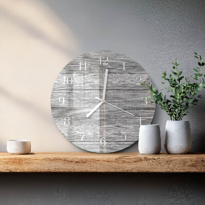Round wall clock Gray wood