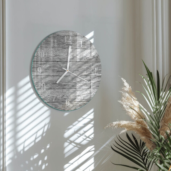 Round wall clock Gray wood