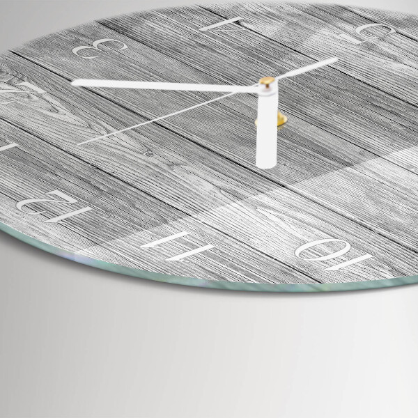 Round wall clock Gray wood