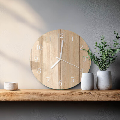 Round wall clock Wood