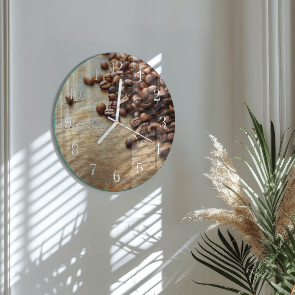 Round wall clock Coffee Beans
