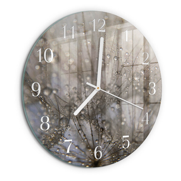 Round wall clock Dew drops