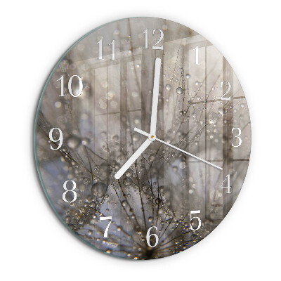 Round wall clock Dew drops