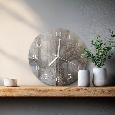 Round wall clock Dew drops