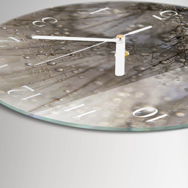 Round wall clock Dew drops