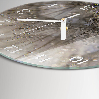 Round wall clock Dew drops