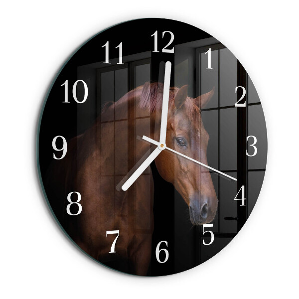 Round wall clock Horse