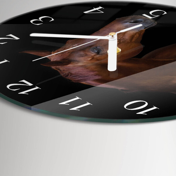 Round wall clock Horse