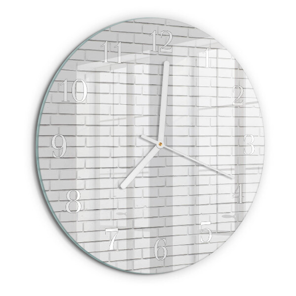 Round wall clock Brick Wall