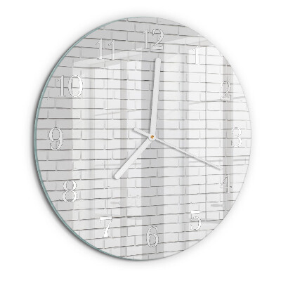 Round wall clock Brick Wall