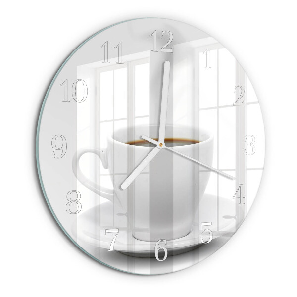Round wall clock Cup of Coffee