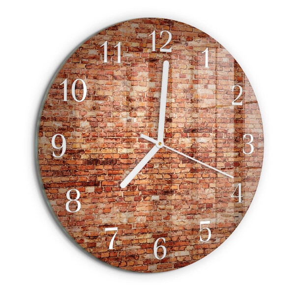 Round wall clock Brick Wall