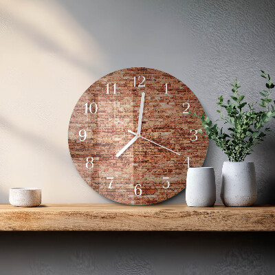 Round wall clock Brick Wall