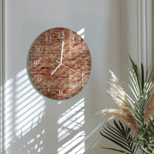 Round wall clock Brick Wall