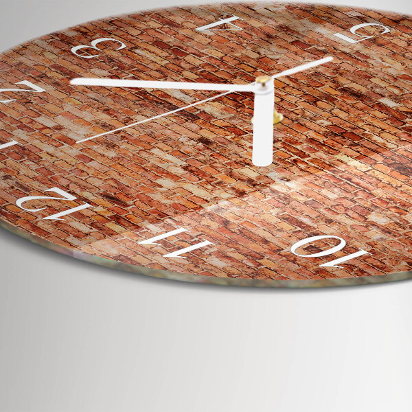 Round wall clock Brick Wall