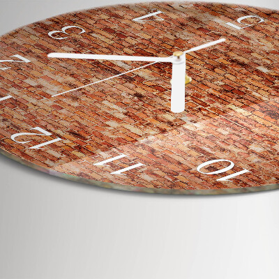 Round wall clock Brick Wall