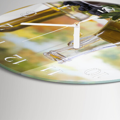 Round wall clock Olive oil