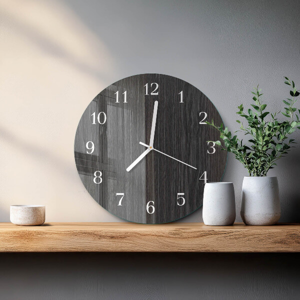 Round wall clock Wood