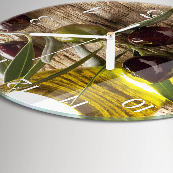 Round wall clock Olive oil