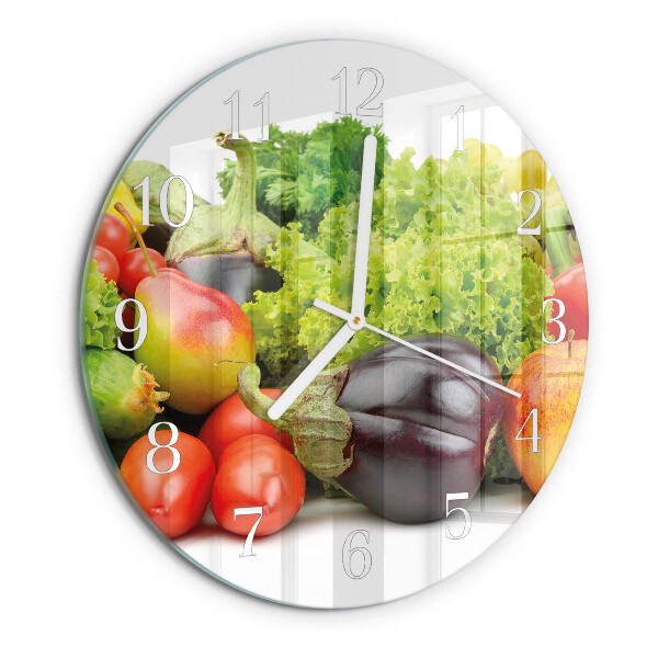 Round wall clock Vegetables