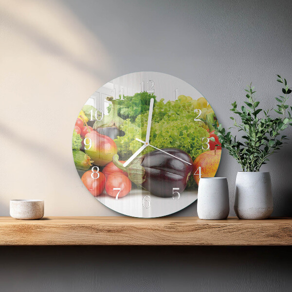 Round wall clock Vegetables