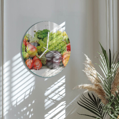 Round wall clock Vegetables