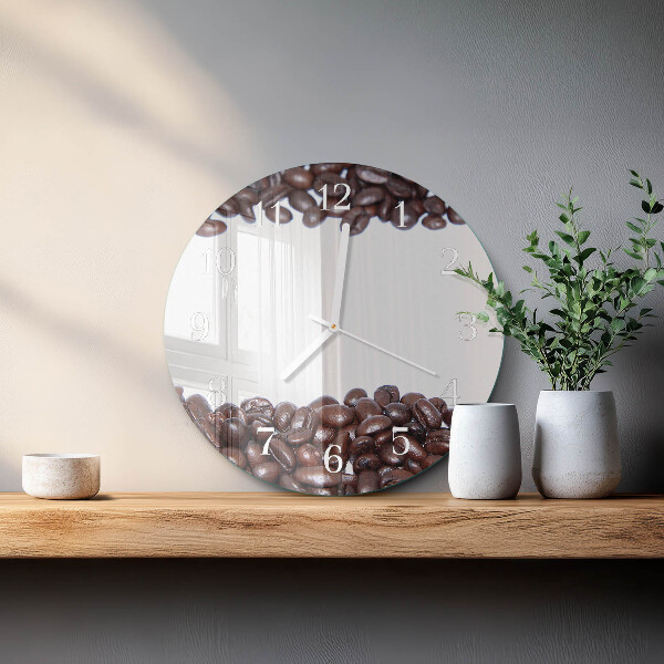 Round wall clock Coffee Beans