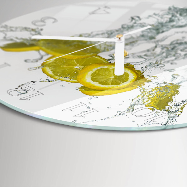 Round wall clock Water with Lemon