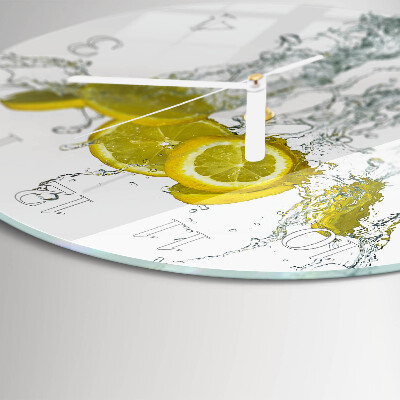Round wall clock Water with Lemon